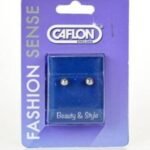 أقراط أنيقة بيضاء صغيرة الحجم، مقاس 4 مم من Caflon Fashion